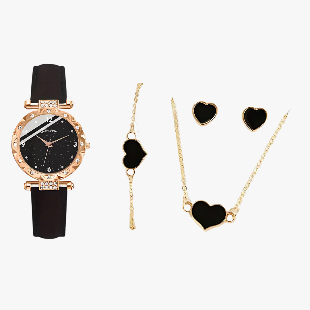 Švajcarski sat Geneva + ženski set za dame